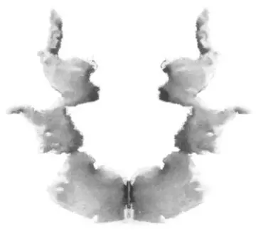 Plansza testu Rorschacha – głowy kobiet lub dzieci
